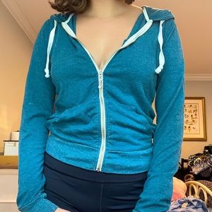Teal Zipper Hoodie